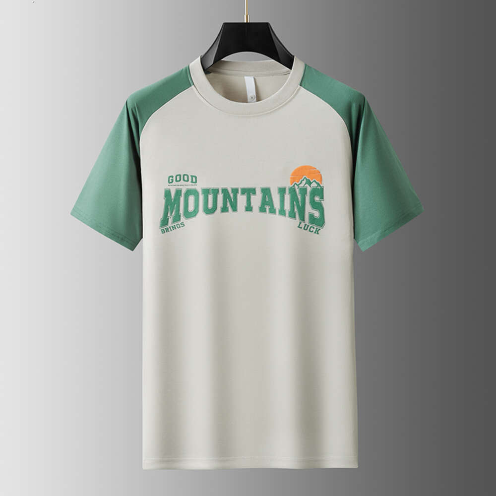 Short men in summer, made of pure cotton with raglan sleeves, contrasting colors, loose fitting, round neck, half sleeved T-shirt for teenagers