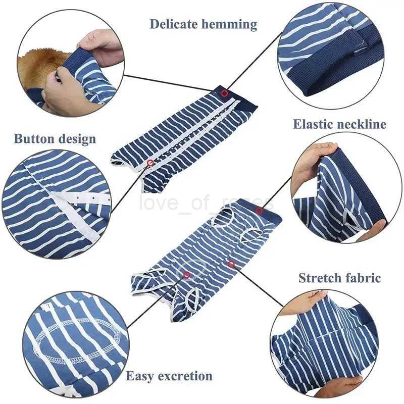 Breathable Pet Sterilization Suit Dog Surgery Recovery Clothes for Small Large Dogs Anti-Licking Puppy Cats Vest Bulldog CostumeM240713