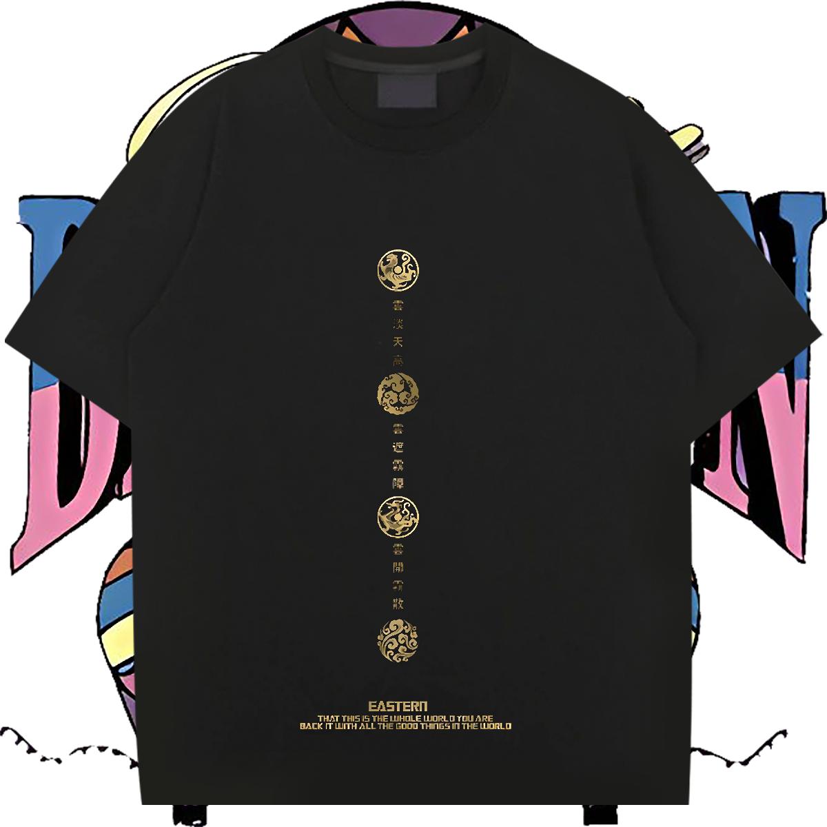 2024 Men T Shirts DIY Printed High Street Hip Hop Tshirts Cotton Breathable Soft Designer