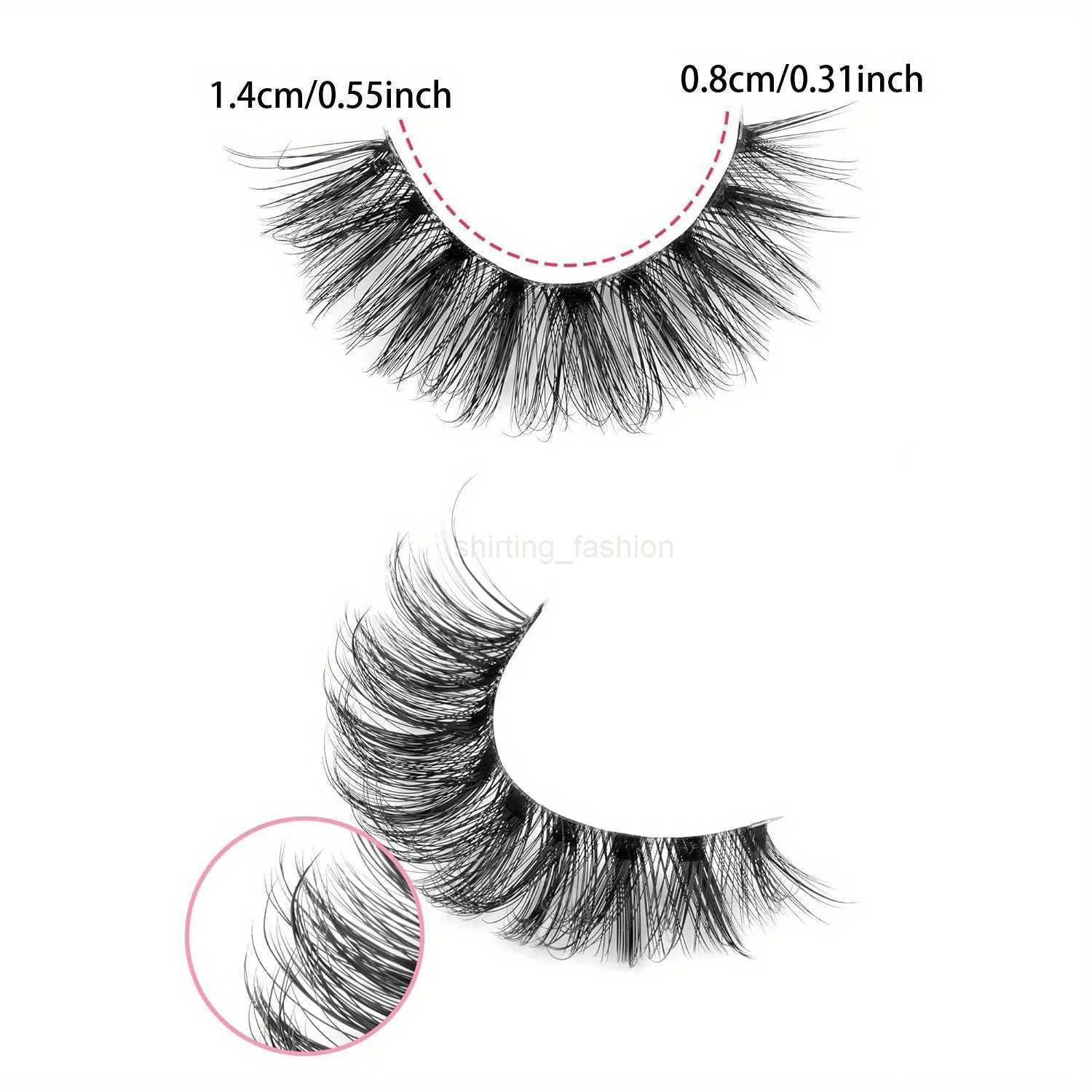 10 Pairs Natural Fluffy D Curl 3D Volume Wispy False Eyelashes with Clear Band - Soft Lightweight and - Reusable LashesCL240713