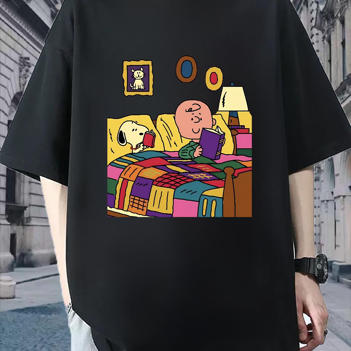 Customized Man T Shirts Cartoon Print Sports Casual Couples T Shirts Breathable Short Sleeve Wholesale