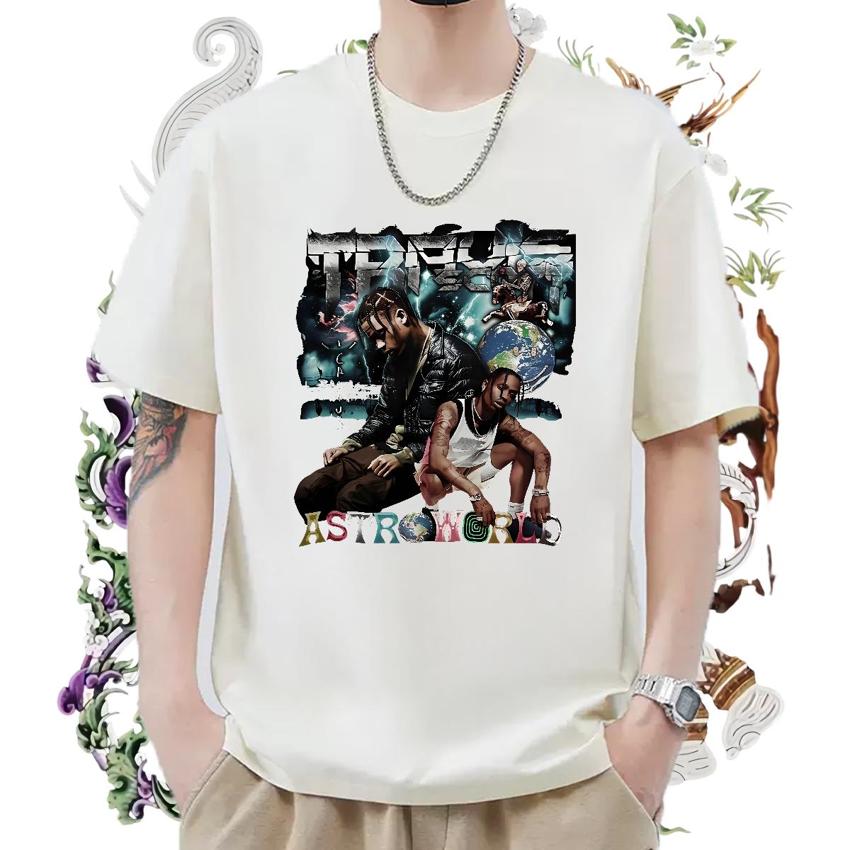 Classic Men Tees Cotton Breathable Soft Daily Wear Mens T Shirts Cartoon Printing S-3XL Wholesale Top Tees