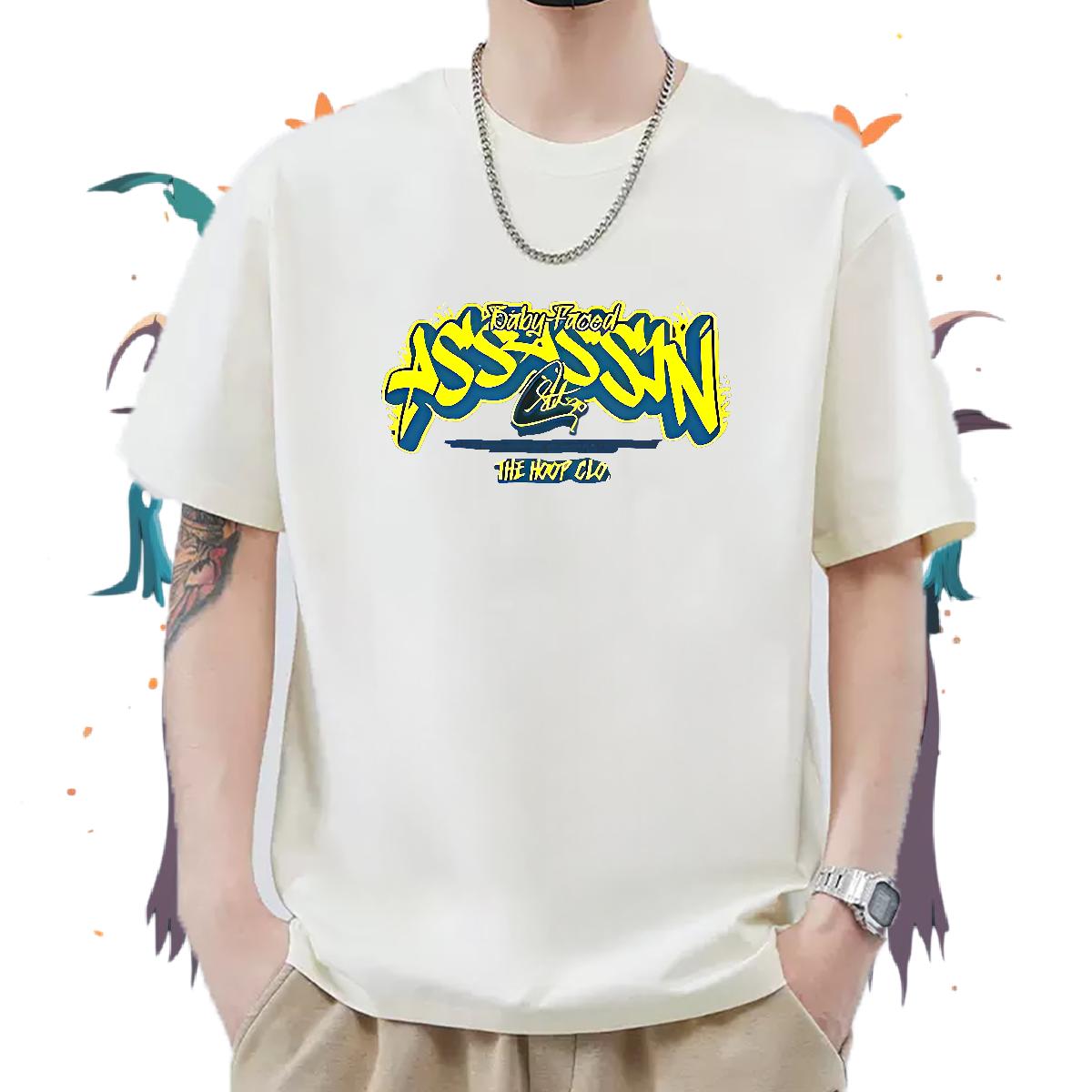 Customized T Shirt For Man Graphic Hip Hop Mens Tshirts O-Neck Short Sleeve Cotton High Quality