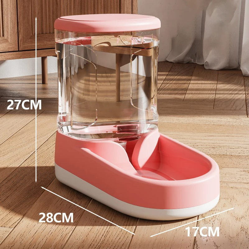 Pet Dog Feeder Cat Automatic Drinking Fountain Cat And Dog Drinking Water Feeding Bowl Transparent Dog Food Storage Dispenser