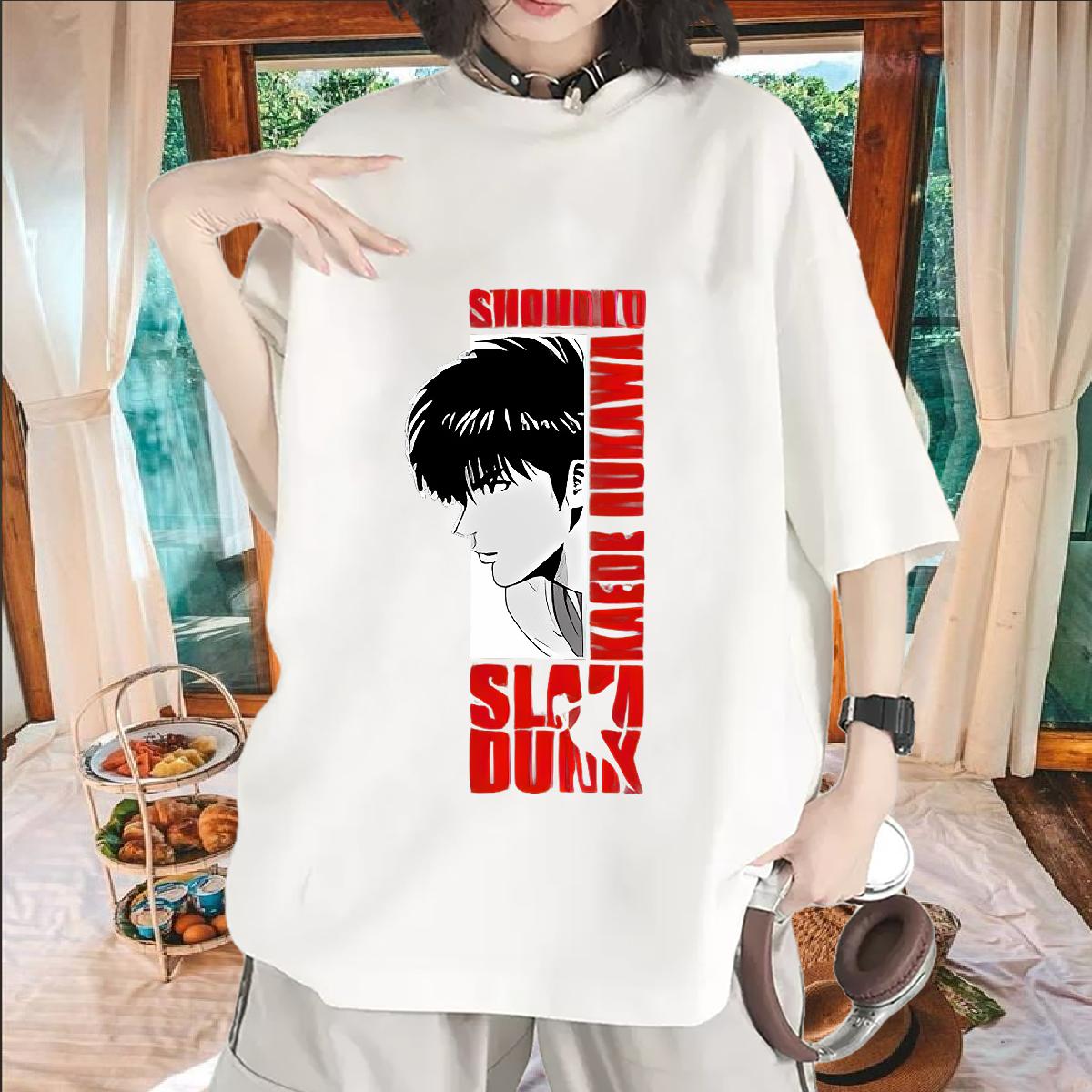 O-Neck Short Sleeve Cotton T shirt 2024 Designer Spring Summer Lady T shirt Anime Loose fit Tees