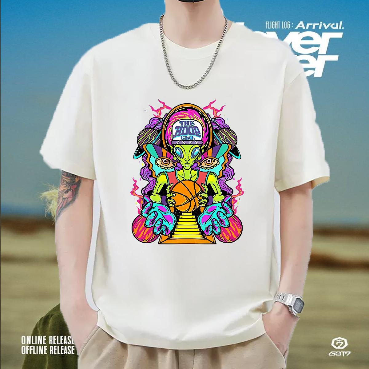 Fashion Casual T shirt Anime Street wear Hip Hop Men Tops Tees Breathable Short Sleeve Cool Design