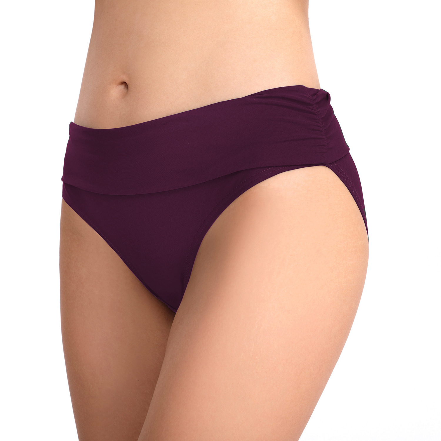 Gentle Wind Long Fashion New Pattern Versatile Popular Sexy Elastic Hip Lifting Pleated Solid Color Women's Triangle Trunks, Beach Swimming Trunk
