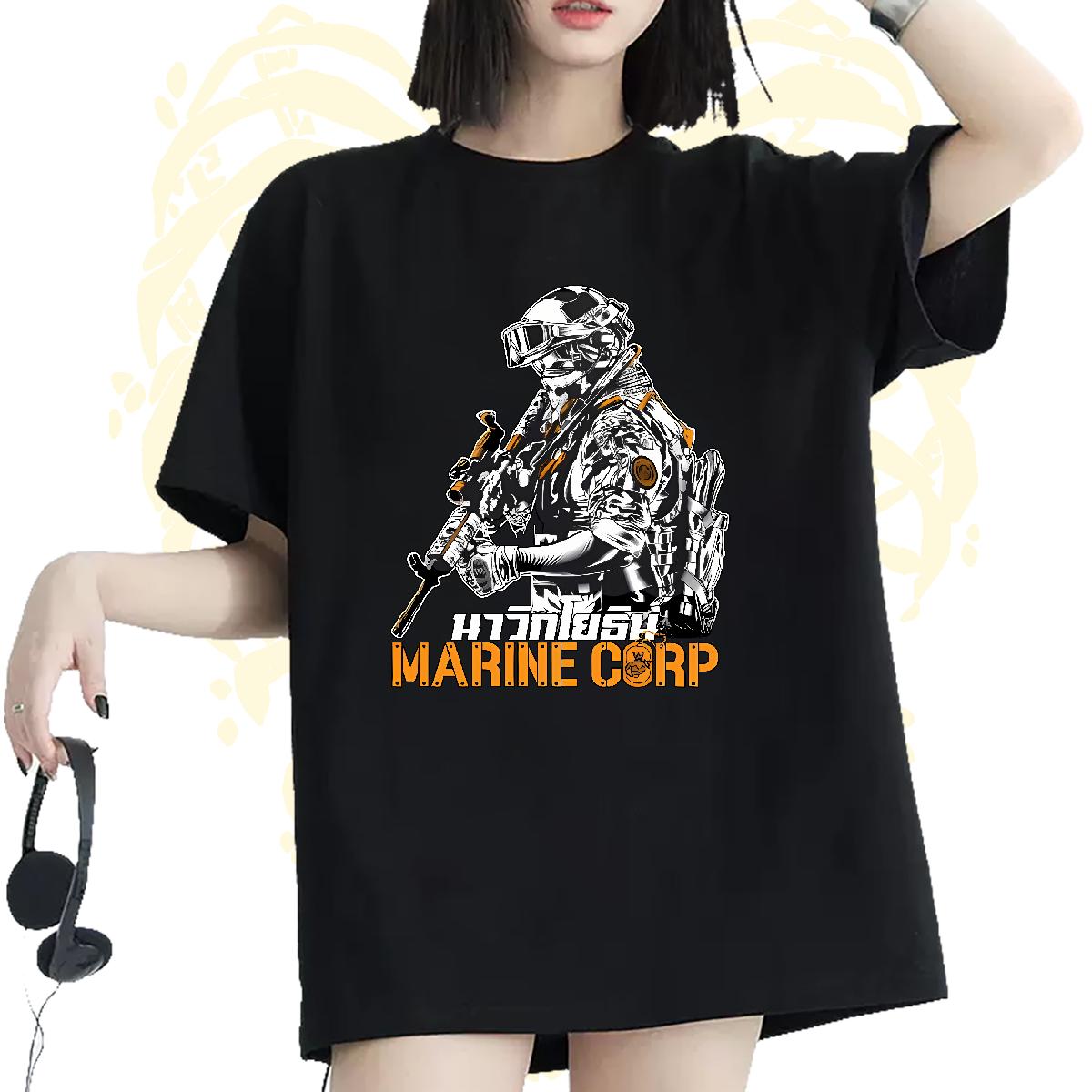 Cotton Breathable Soft T Shirts Women 2024 Casual Casual Beach Lady T shirt Anime Print Brand Tees Shirts