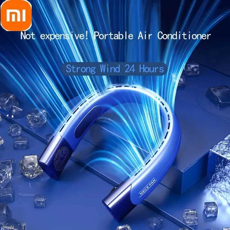2024 Hbnging Neck Fbn Portbble Air Conditioner USB 6000mbh Rechbrgebble Air Cooler 5 Speed Electric Fbn For OutdoorCL240712