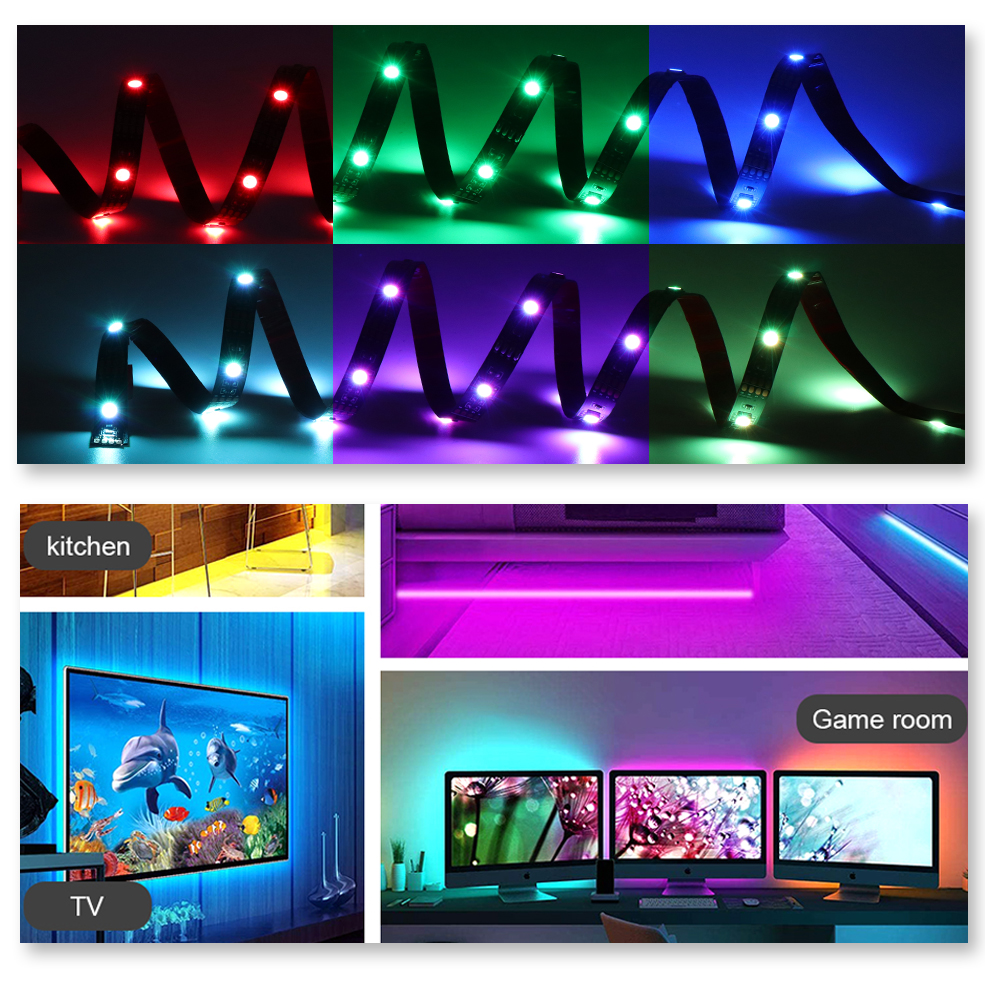 Smart Tuya Zigbee Led Strip Light Wifi USB TV Led Backlight Tape RGB Lights Works with Alexa /Zigbee Hub/Google /Smartthings D2.0