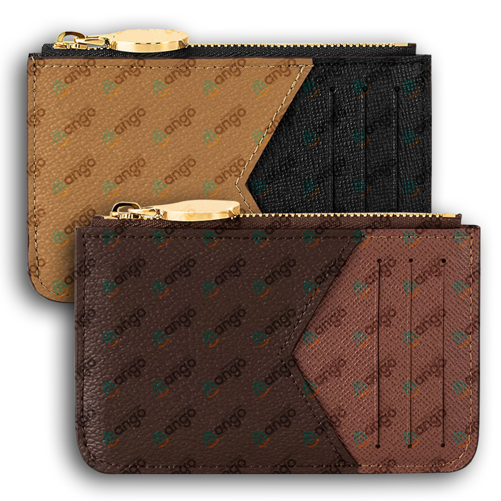 Fashion card holder quality Genuine Leather coin purse designer card holder key pouch single wallet mens womens wallets Mini Wallets Pocket with box