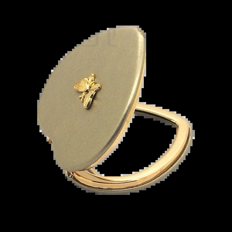 Small Bee Makeup Mirror Heart Double-Sided Folding Cosmetic Mirror Vanity Mirror Compact Cosmetic Hand Mirrors Pocket Travel 240713