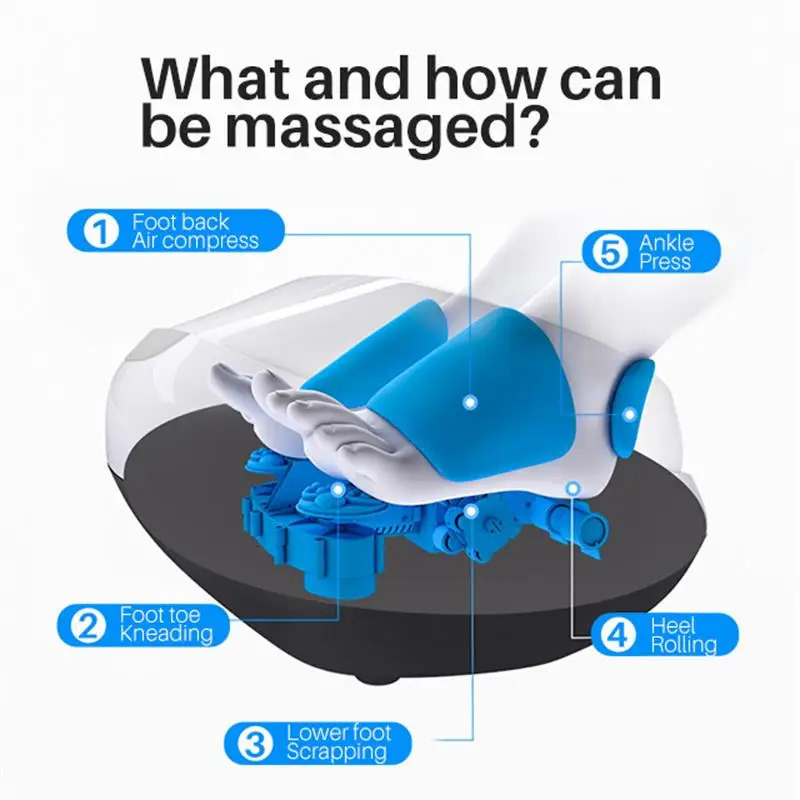 Electric foot massage machine heat pressing finger pressure foot massage to relieve roller muscle relaxation 240713