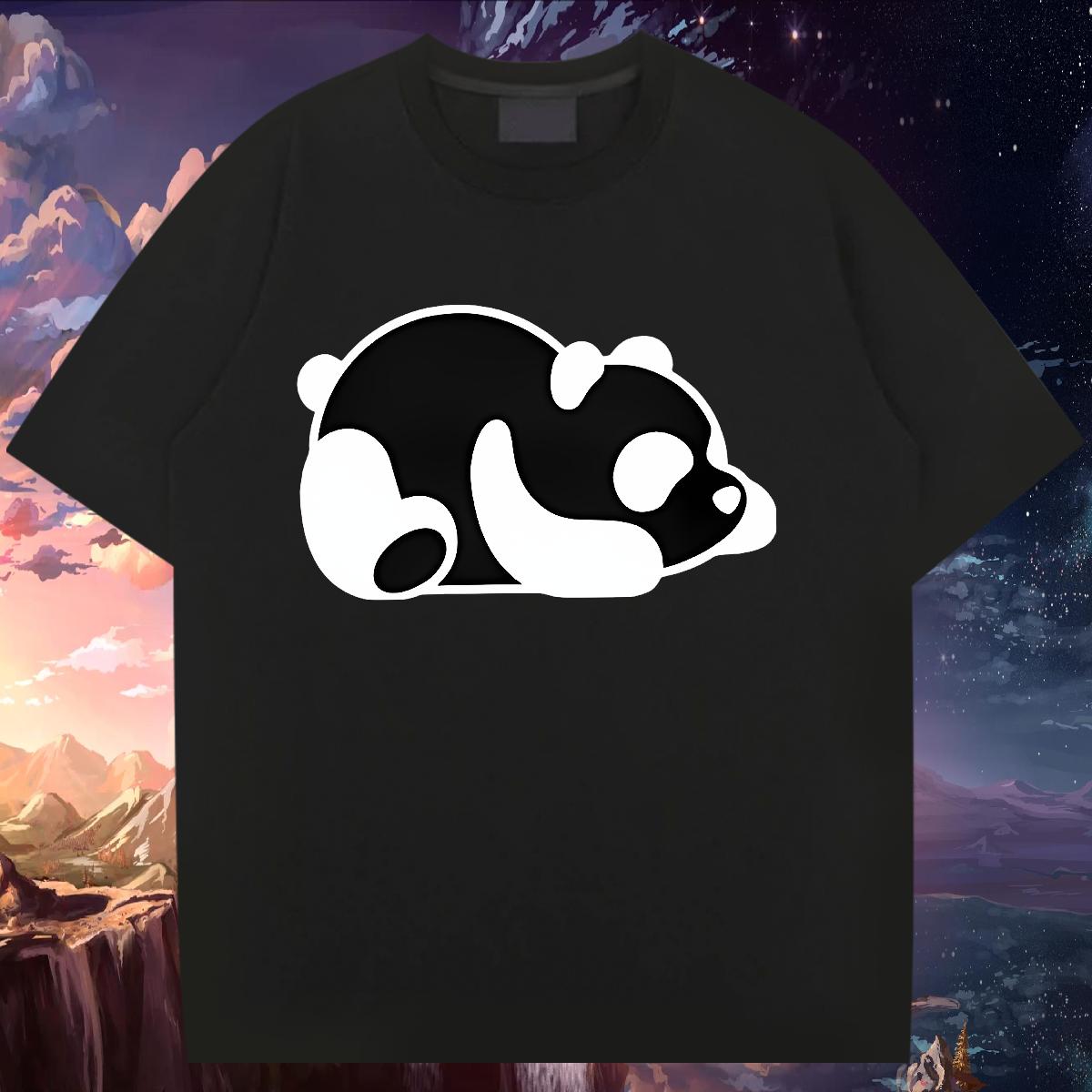 Loose Fit T Shirts Men Outdoor Short Sleeve Cotton O-Neck Men Tees DIY Cartoon Print Tops Tees