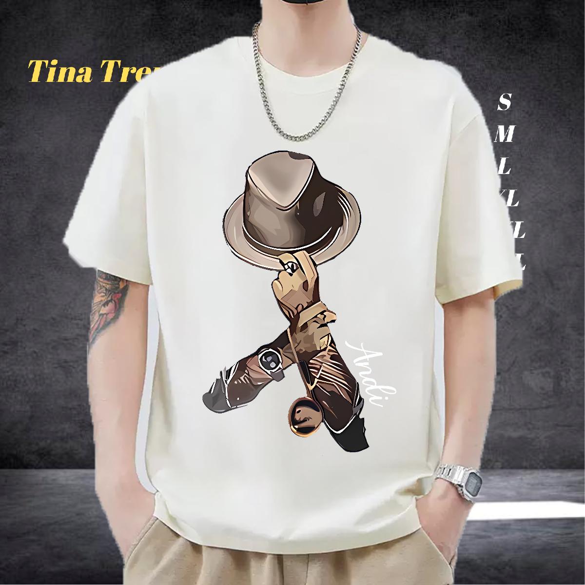 Custom Man T Shirts White Plus Size High Street Hip Hop Mens Tshirts Breathable Crew Neck Brand