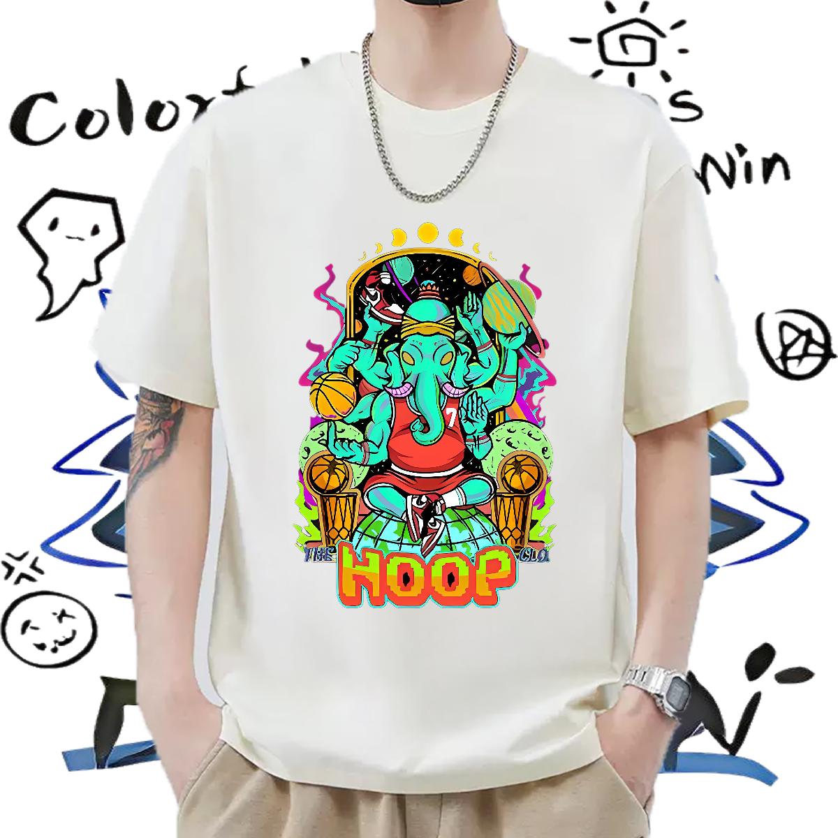 2024 DIY T-Shirts for Men Custom Print Plus Size Daily Outfit Men Clothes T-Shirt Crew Neck Cotton Breathable Wholesale