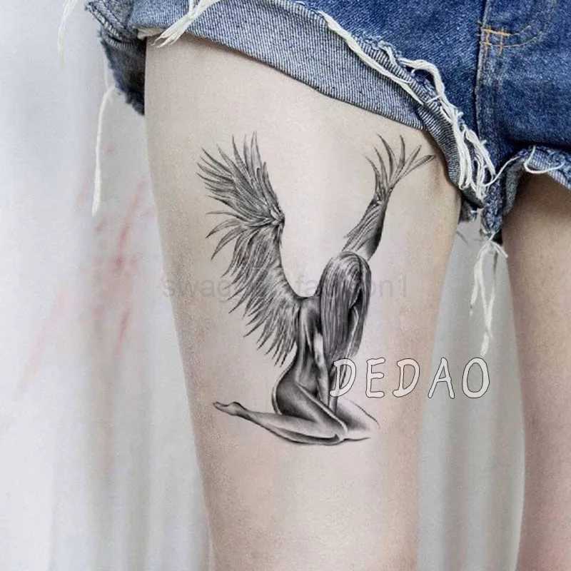 Waterproof Temporary Tatoo Sticker Angel Wings Fake Tattoo Tatouage Flash Tatto Tattoos Big Size Body Art For Men Women GirlB240713