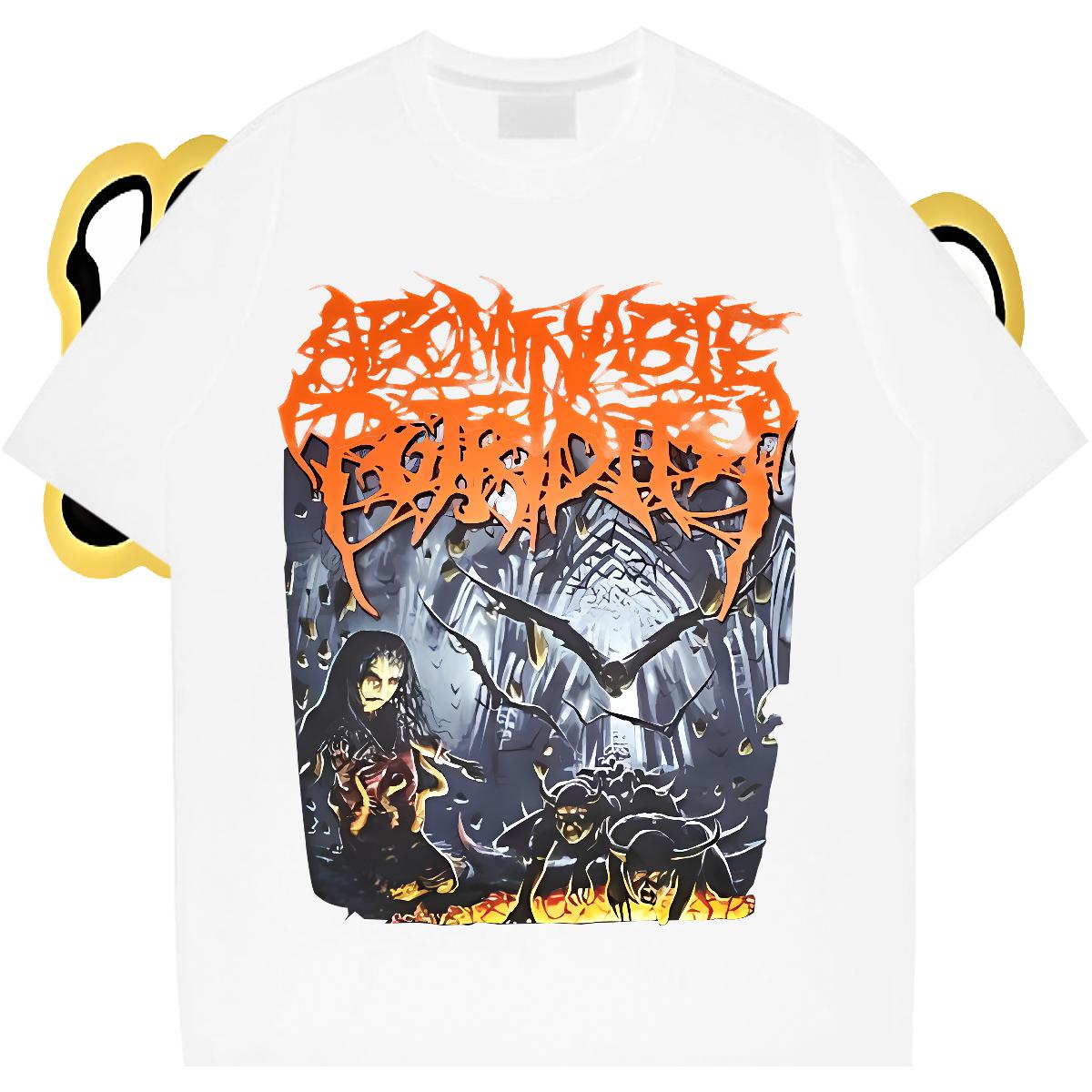 New Designer Mens T Shirts Anime Print Summer Casual Men Clothes T-Shirt Cotton Breathable Short Sleeve Brand