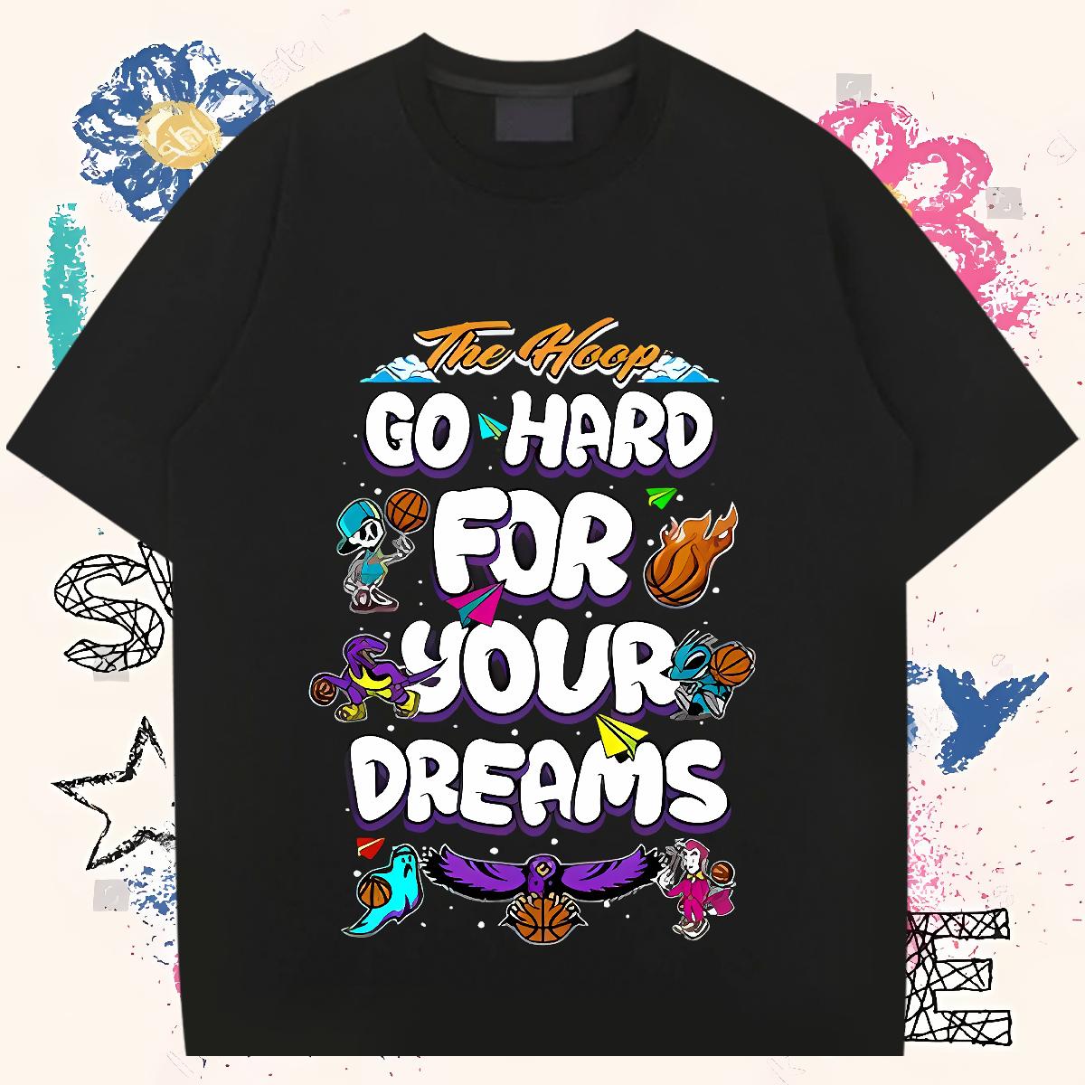 Customized Men T Shirts Black White Street Casual Couples T Shirts Crew Neck Cotton Loose