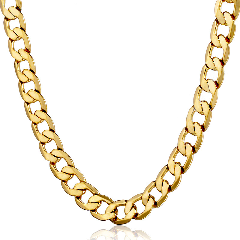 Collier Designer Jewlery pour femmes collier pour hommes 18k chaîne en or Copper Cuban Link Chain pour hommes Collier Hip Hop Dubai Miami Party P