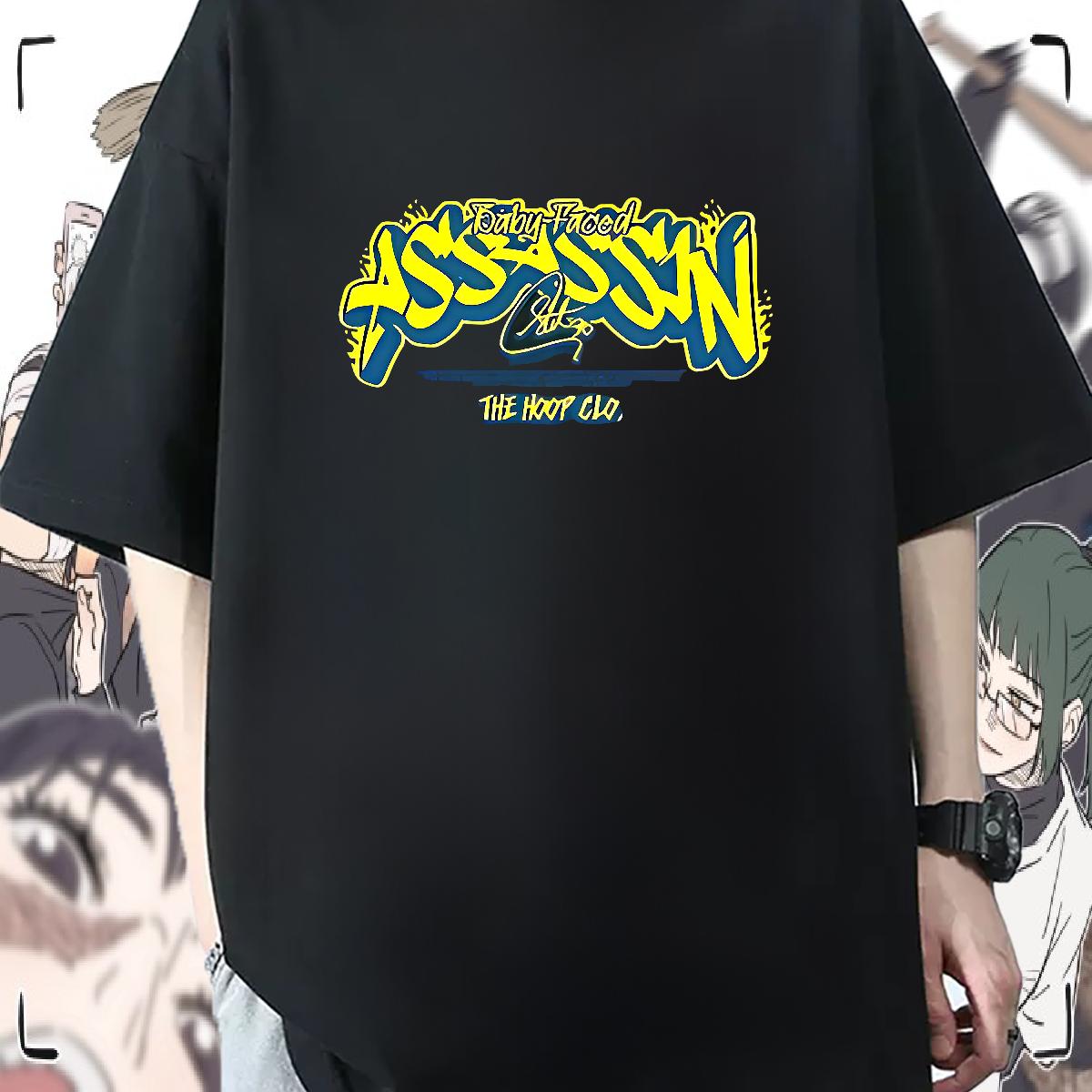 Brand Mens Tshirts Crew Neck Cotton Breathable Street wear Hip Hop T shirt Anime 2024 Summer Tops Shirt