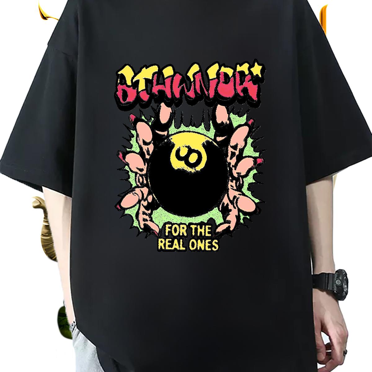 Fashion New T-Shirts Black White Casual Beach Men Tops Tees Cotton Breathable Short Sleeve Unisex