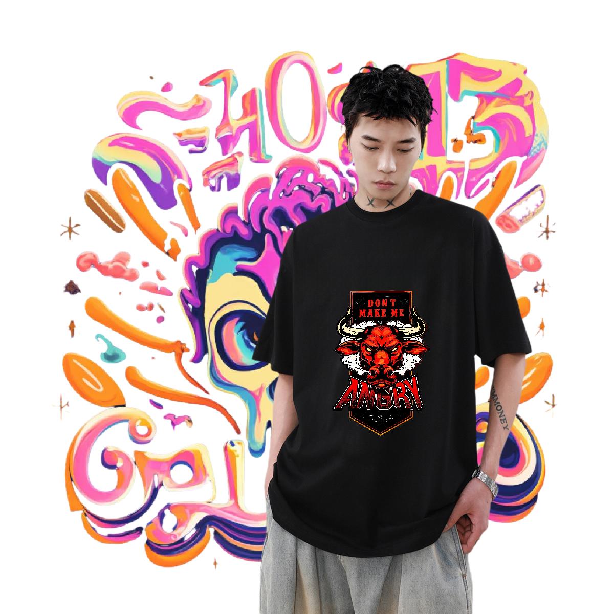 Factory Direct T-Shirts Anime Print Men Tshirts Street Casual Short sleeve Cotton Soft Cool Tops