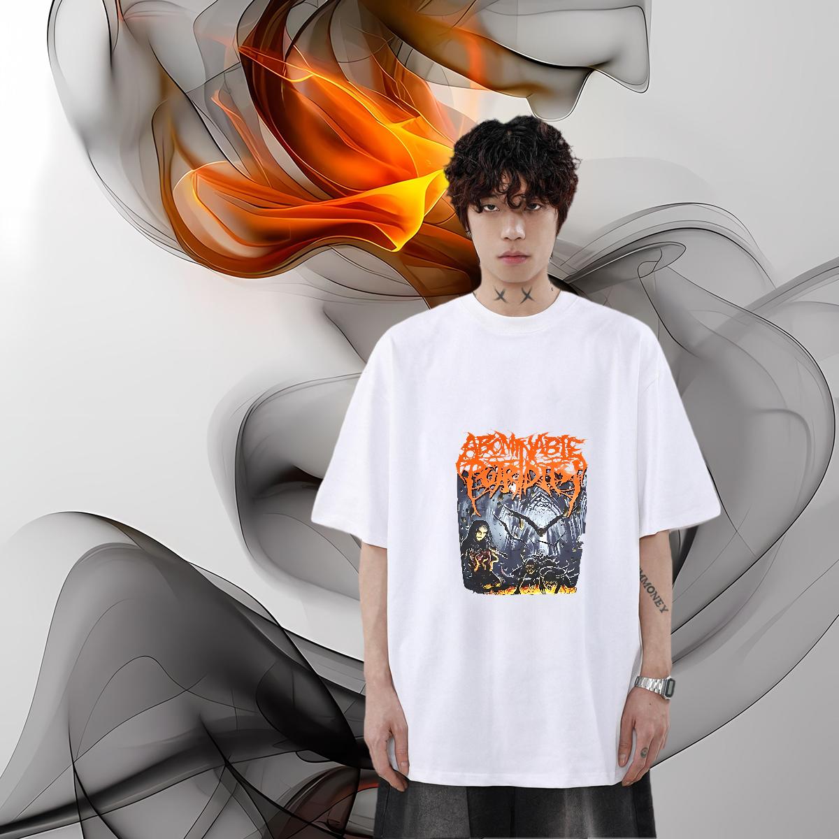 5A T Shirt For Man Street Casual Cotton O Neck Short Sleeves Couples T Shirts 2024 New DIY Anime Tshirts