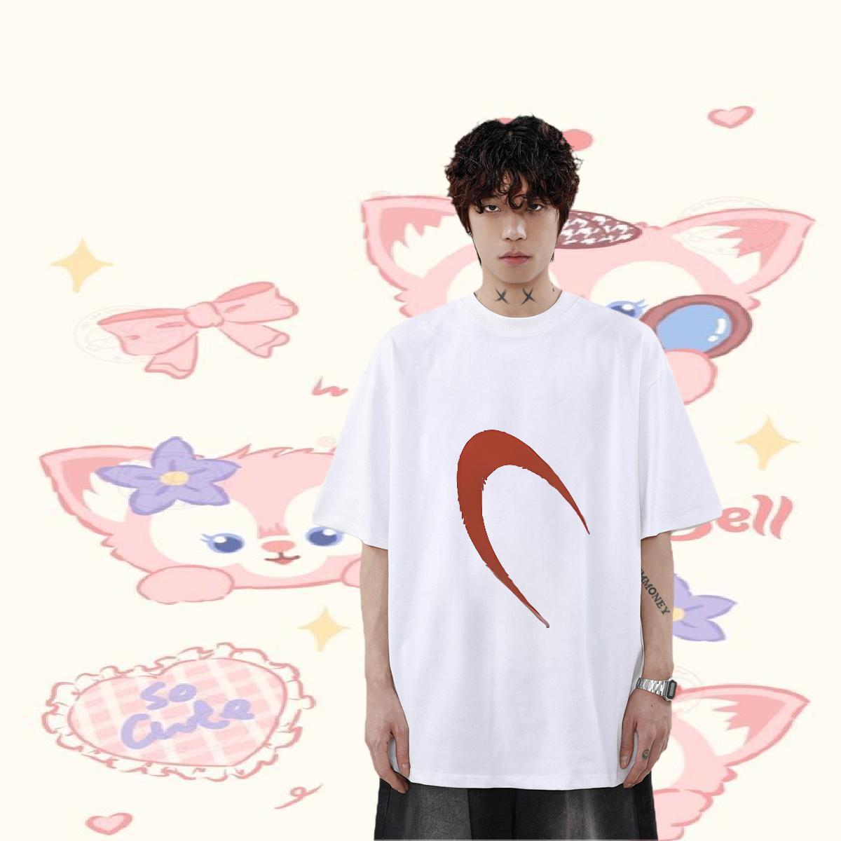 Designer Fashion Men T Shirts Black Oversized Couples T Shirts Daily Wear O-Neck Short Sleeve Cotton Classic Tshirts