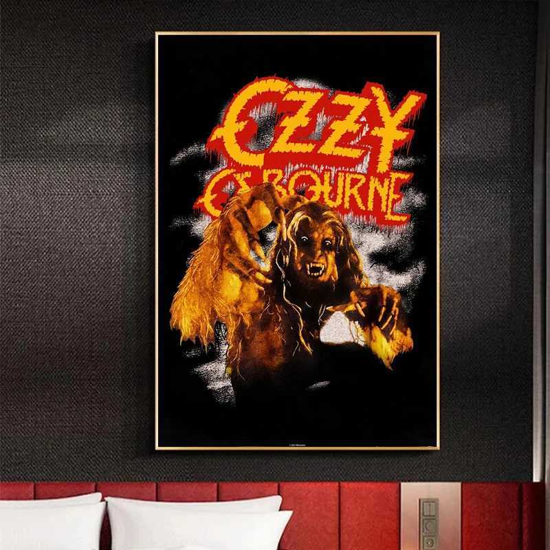 Retro Heavy Metal Band Rock Ozzy Osbourne Band Poster Canvas Painting Wall Art HD Pictures Print For Home Family Bedroom DecorB240713
