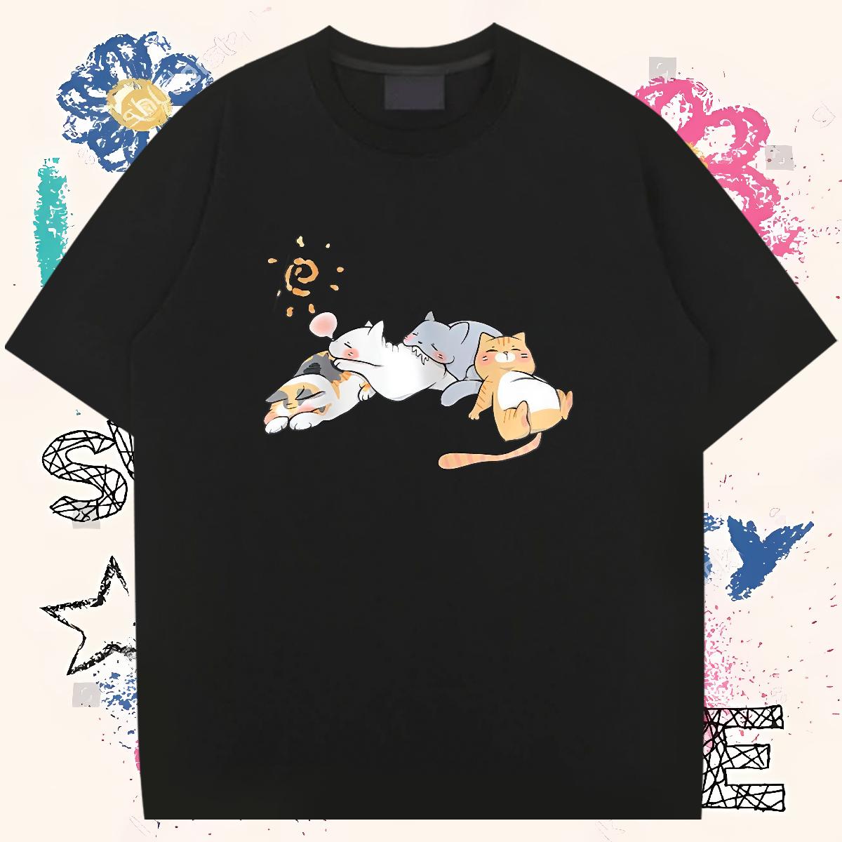 Designer Men T Shirts DIY Printed High Street Hip Hop Men Tees Cotton O Neck Short Sleeves Brand