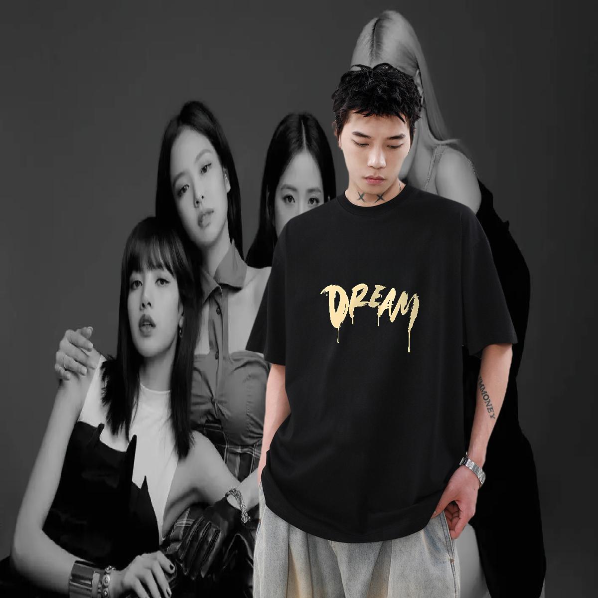 Loose Fit Mens Tshirts Crew Neck Cotton Sports Casual Man T Shirts Cartoon Print 2024 DIY Clothings