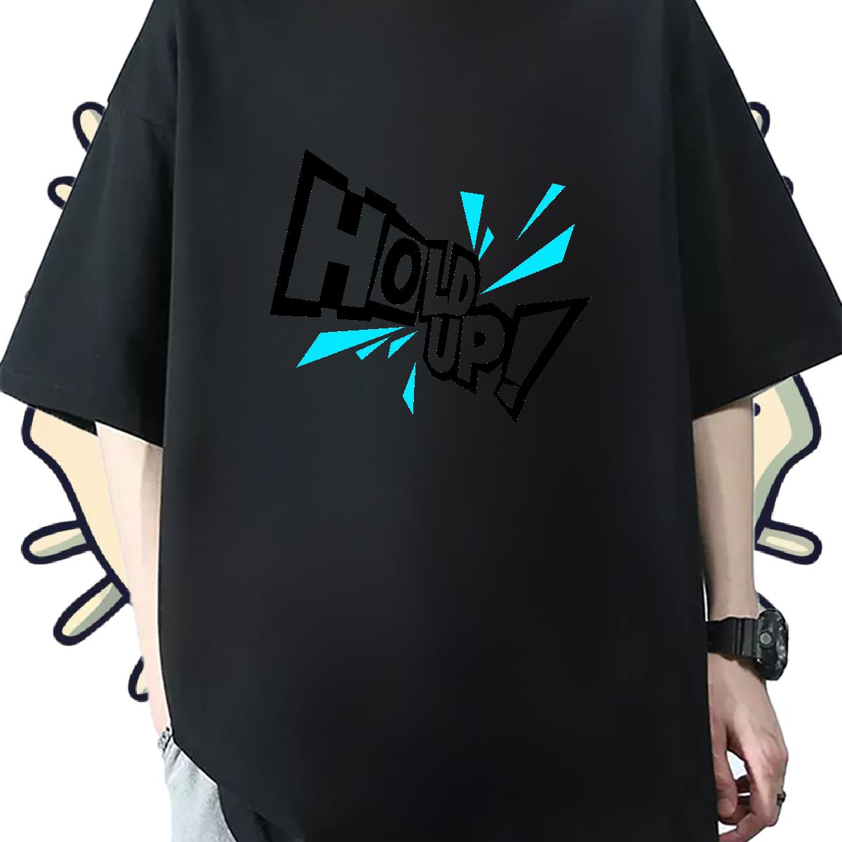 New T-Shirts for Men Anime Casual Mens Tshirts Cotton O Neck Short Sleeves Popular
