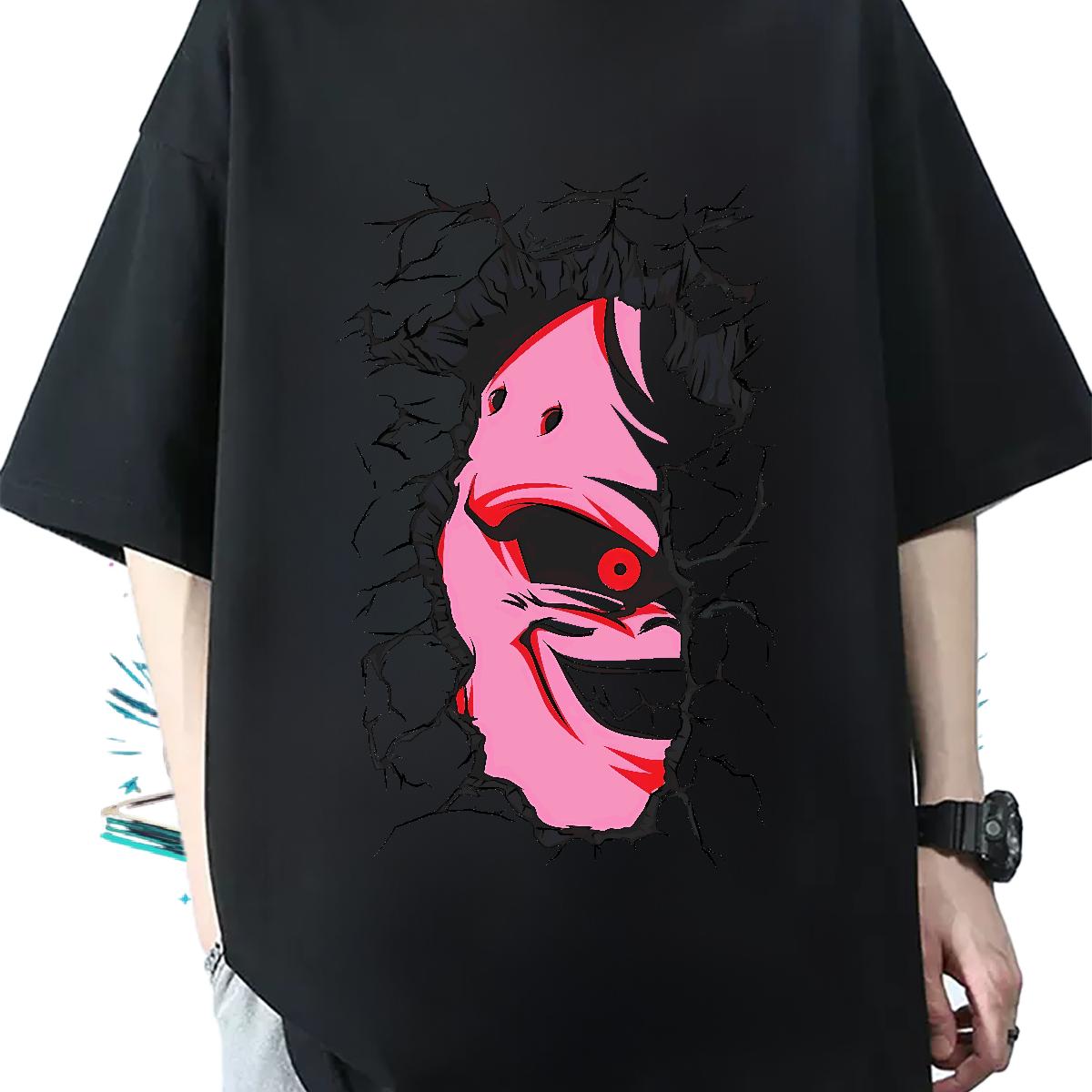 Fashion Design T Shirt For Man Custom Cartoon Anime Printing Street Men Clothes T-Shirt O-Neck Short Sleeve Cotton 5A