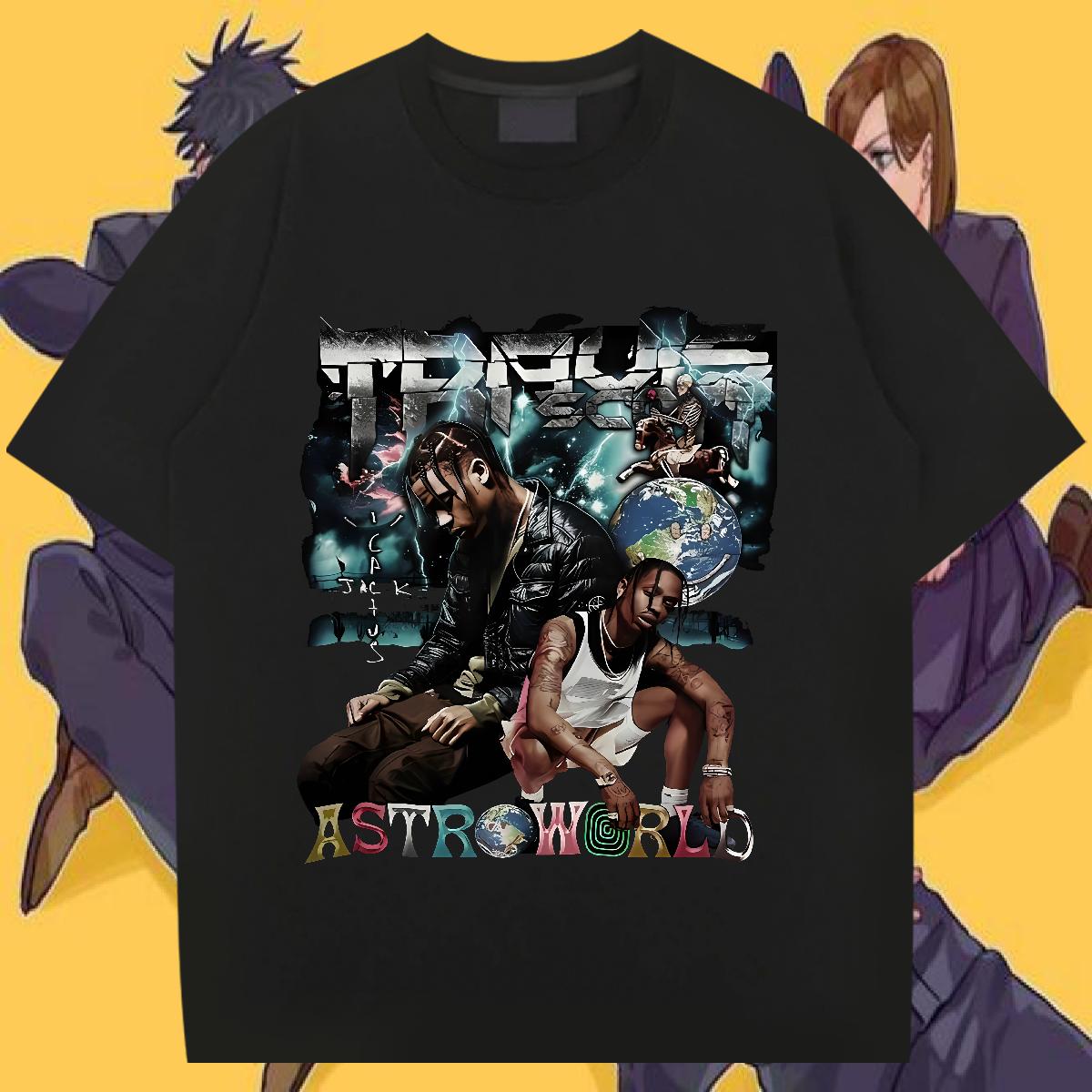 5A T Shirt For Man Sport Cotton Breathable Short Sleeve Men Clothes T-Shirt Custom Cartoon Printing S-3XL Tees