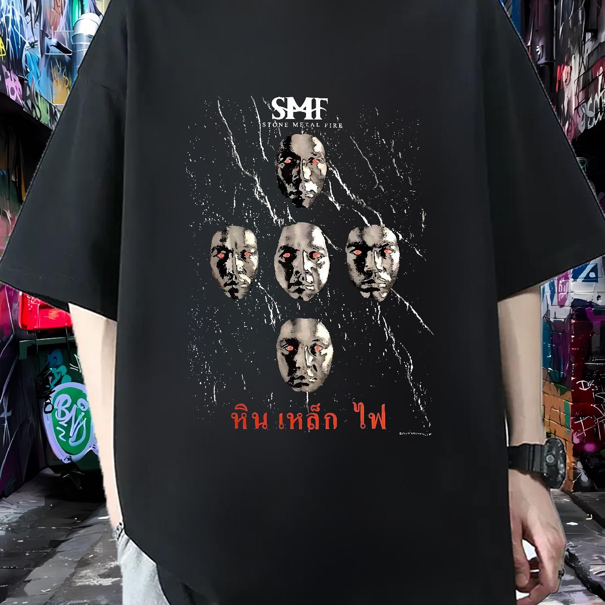 Loose Mens Tshirts Breathable Crew Neck Cotton Street wear Hip Hop T-Shirts Anime Print Designer Tees Shirts