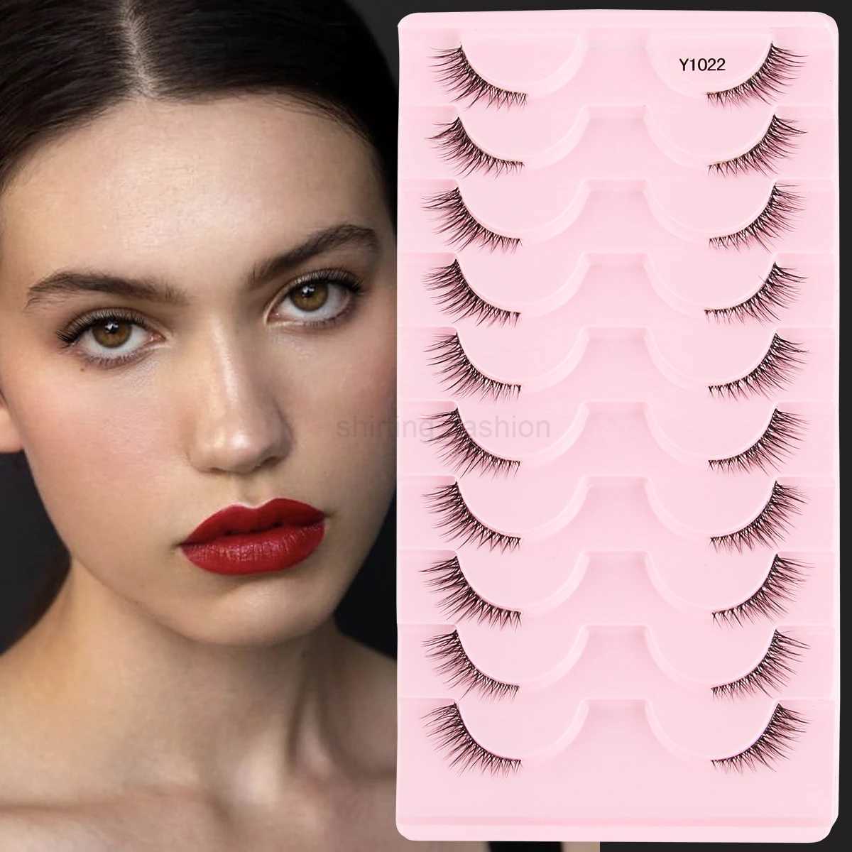 Half Lashes 3/5/10 Pairs 3D Mink Lashes Natural Long Faux Cilios Fluffy False Eyelashes Strip Cat Eye Eyelash Extension MakeupCL240713
