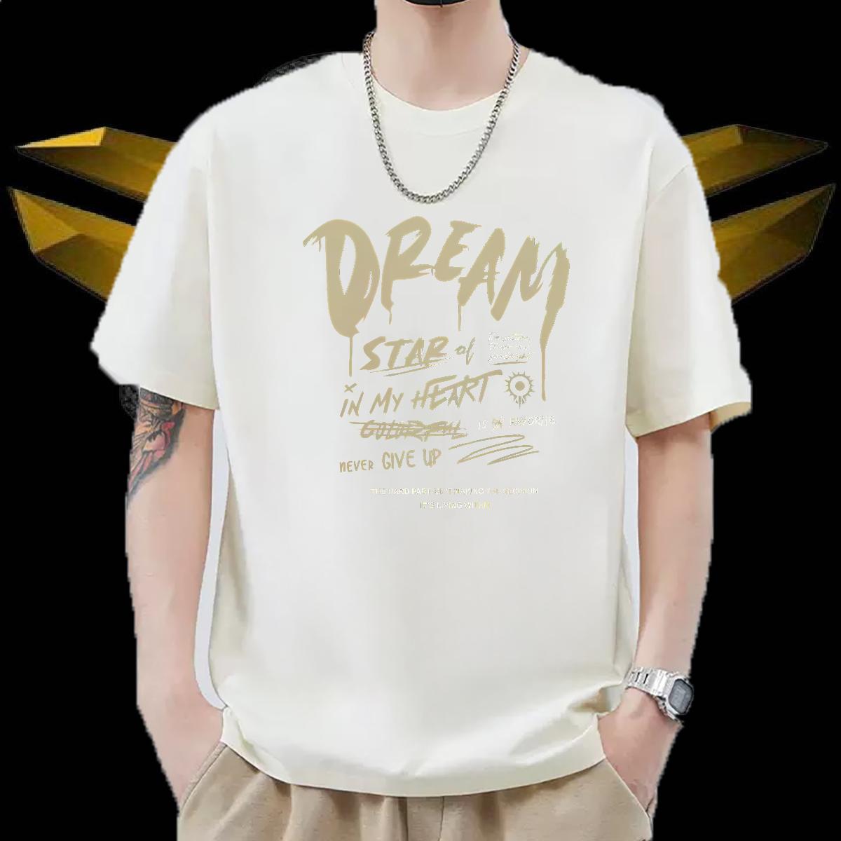 Fashion T-Shirts Oversized Street Casual Men Clothes T-Shirt Breathable Crew Neck Designer