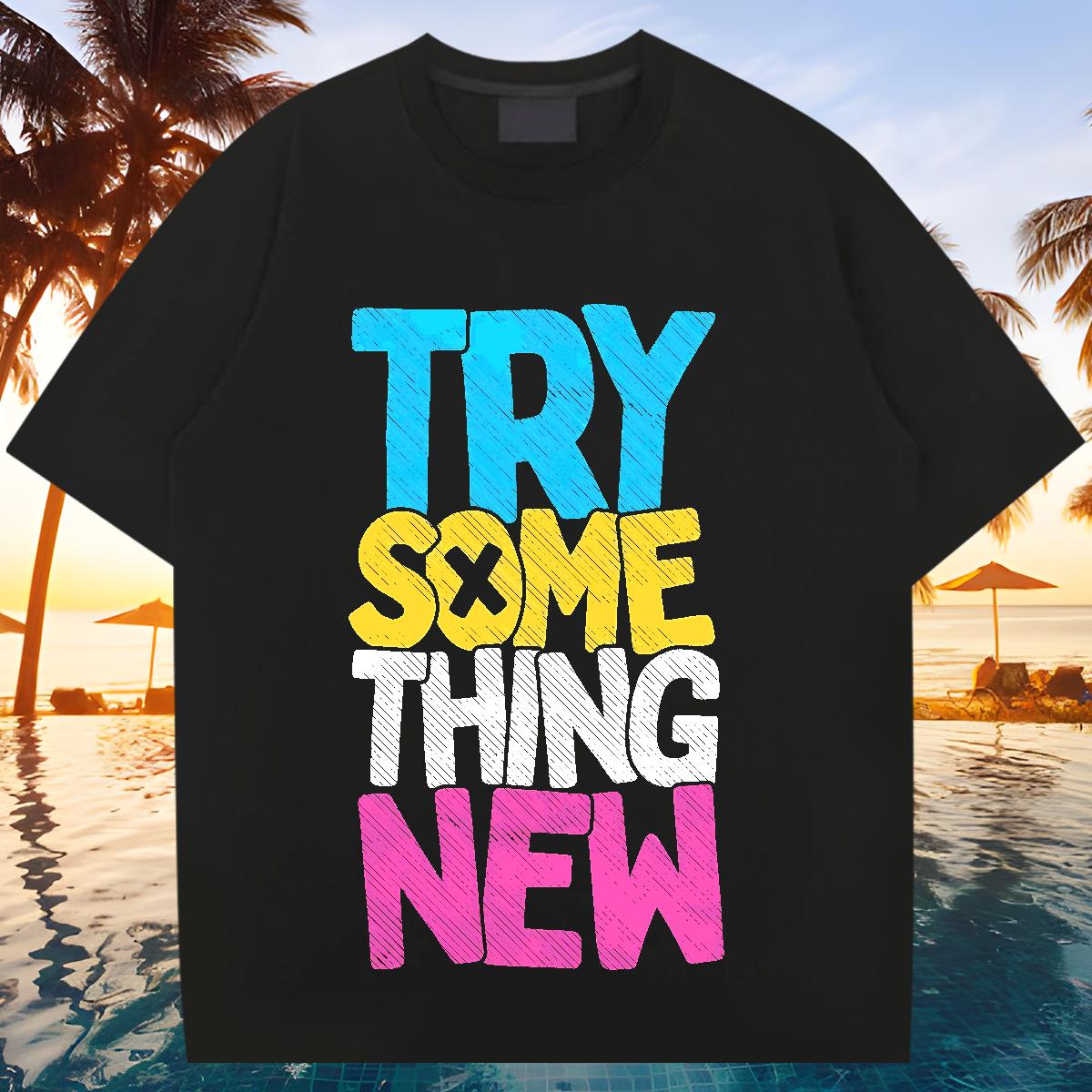 Loose Fit Men Tshirts Round Neck Short Sleeve Sport Man T Shirts Cartoon Print New Arrival Tee Shirt