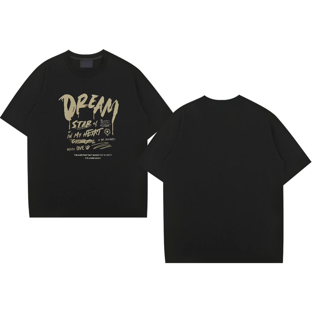 High Quality Mens T Shirts Spring Summer Round Neck Short Sleeve Tshirts 2024 DIY Anime Tee Shirt