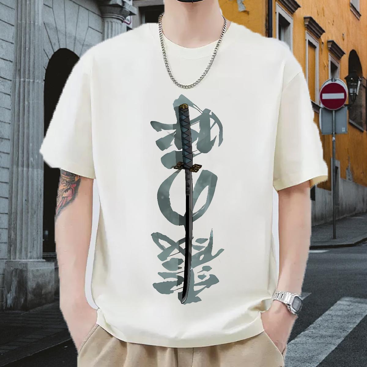 5A T Shirt For Man Casual Daily Wear Round Neck Short Sleeve Tshirts Fashion DIY Tees