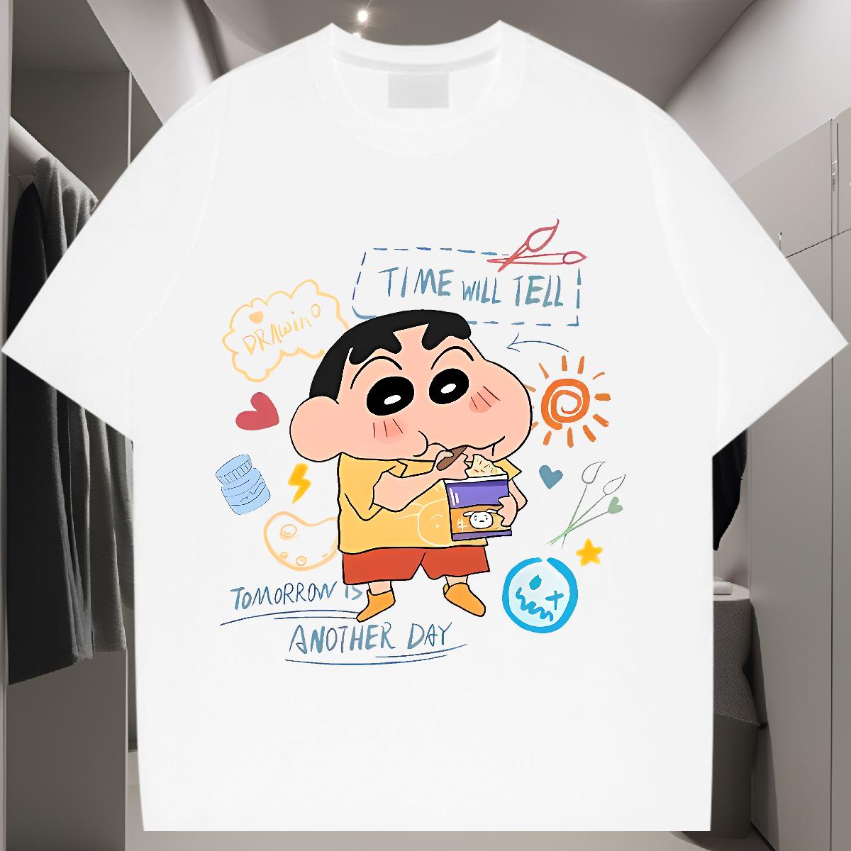 Classic Casual T-Shirts for Men Asian Size Summer Casual Tshirt for Man Woman Crew Neck Cotton Loose Fit