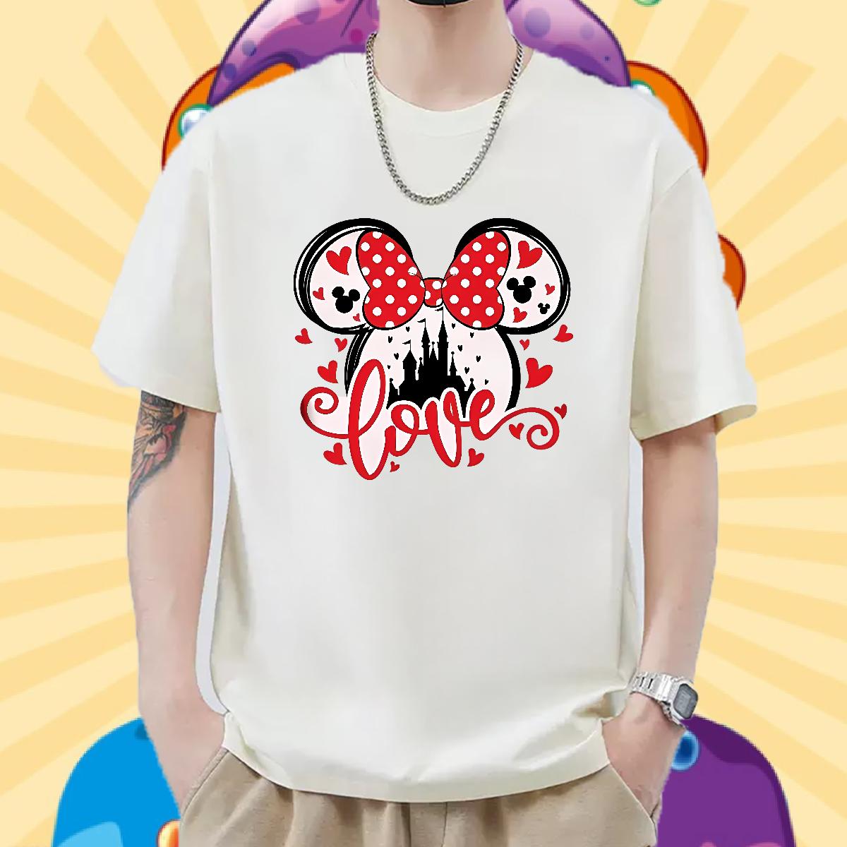 Classic Men T Shirts Cartoon Print Casual Men Clothes T-Shirt Cotton Breathable Unisex