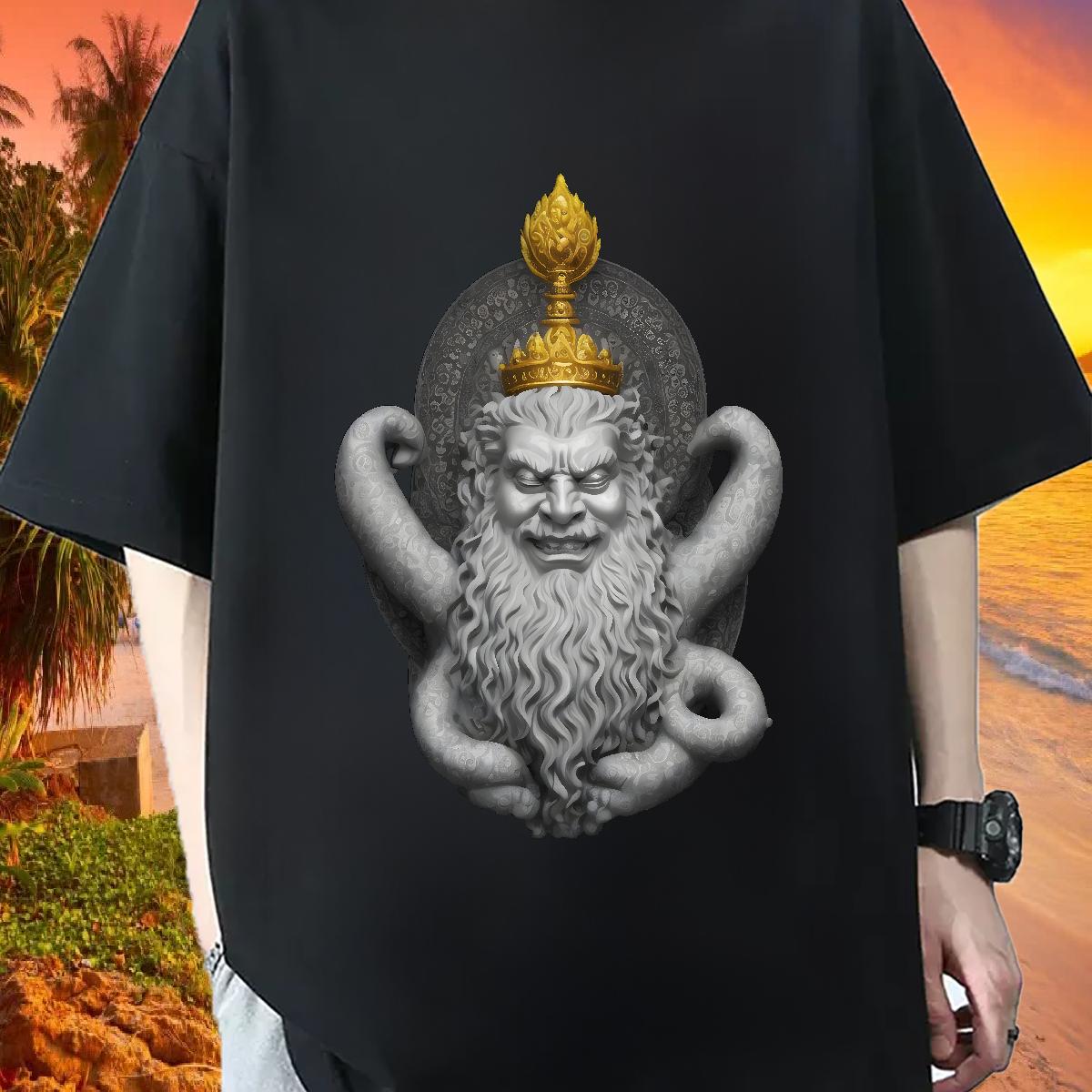 Classic Casual T shirt Custom Anime Street Men Tees Cotton O Neck Short Sleeves 5A