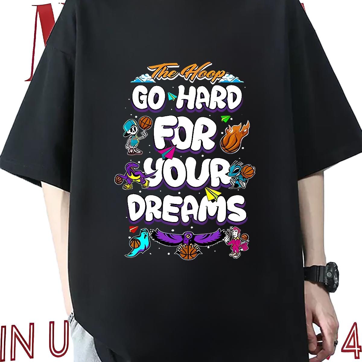 2024 Summer T-Shirts Anime Street Casual Men Tees Cotton Breathable Short Sleeve Loose Fit