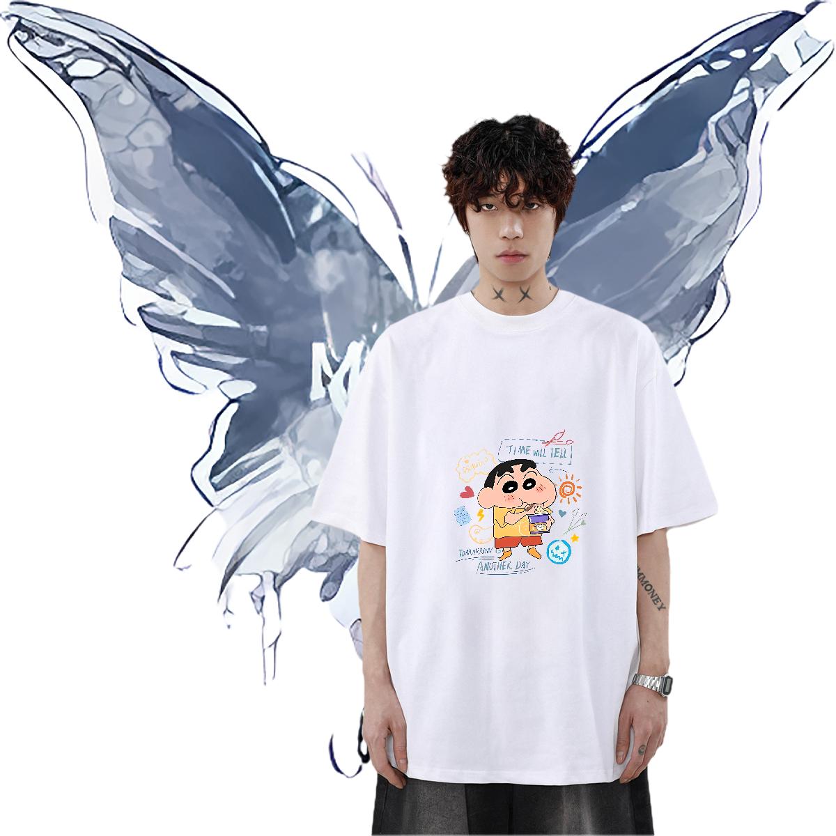 Brand T-Shirts DIY Anime Men Clothes T-Shirt Hip Hop Cotton O Neck Short Sleeves Loose Tees