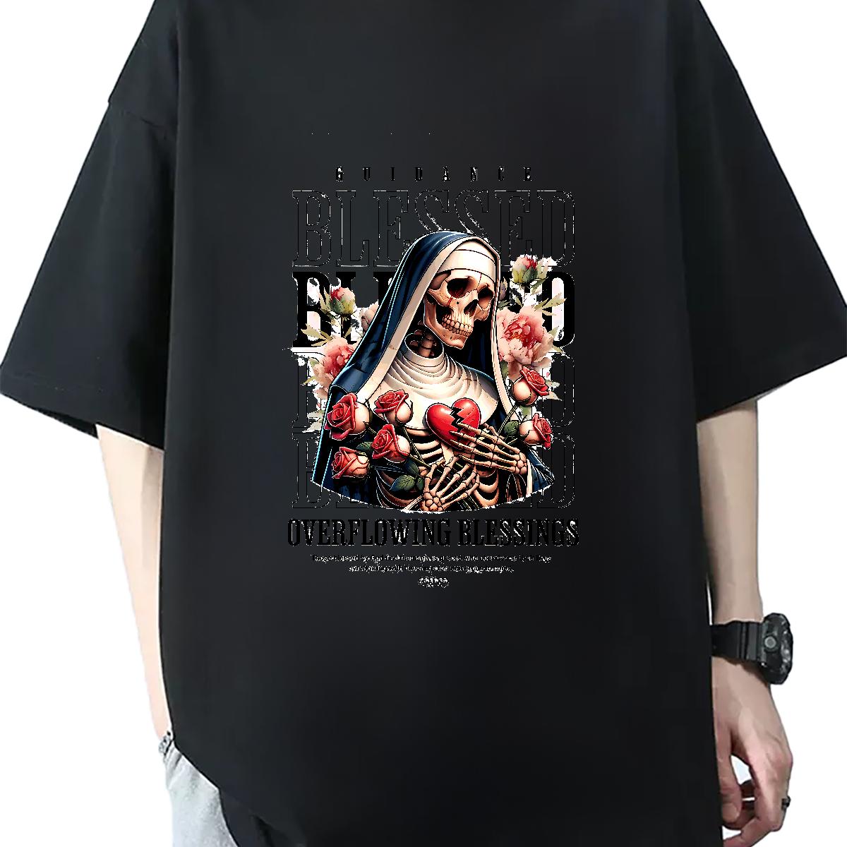 Fashion T-Shirts Cartoon Printing S-3XL Men Clothes T-Shirt Street wear Hip Hop Breathable Short Sleeve 5A Wear