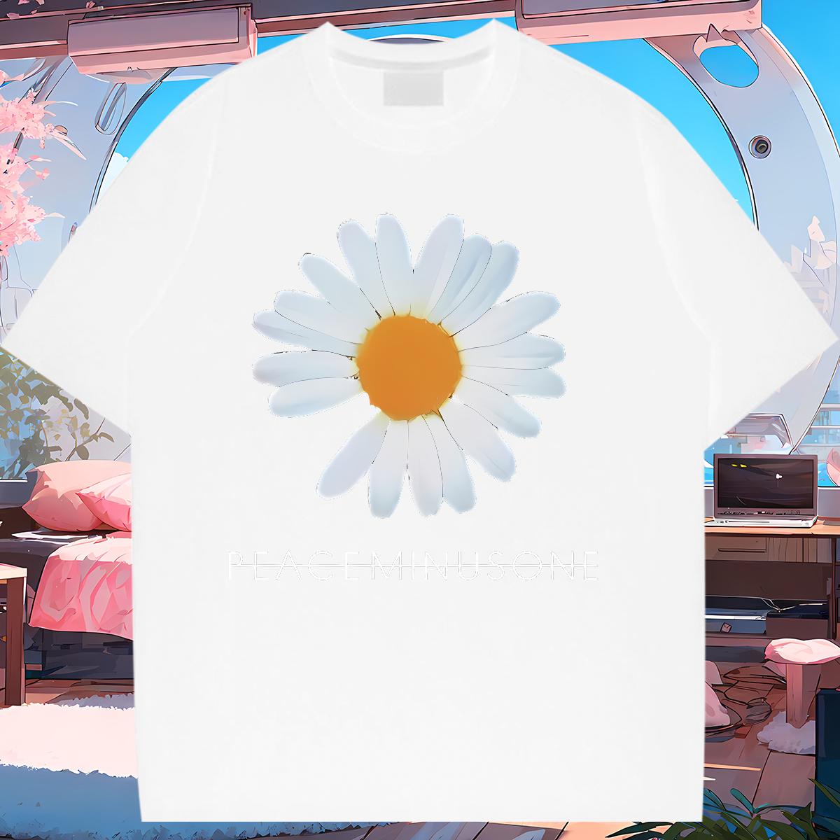 Popular T Shirts Women Short sleeve Cotton Soft Tee Shirt Daily Wear Classic Womens Tshirts Cartoon Floral Printing