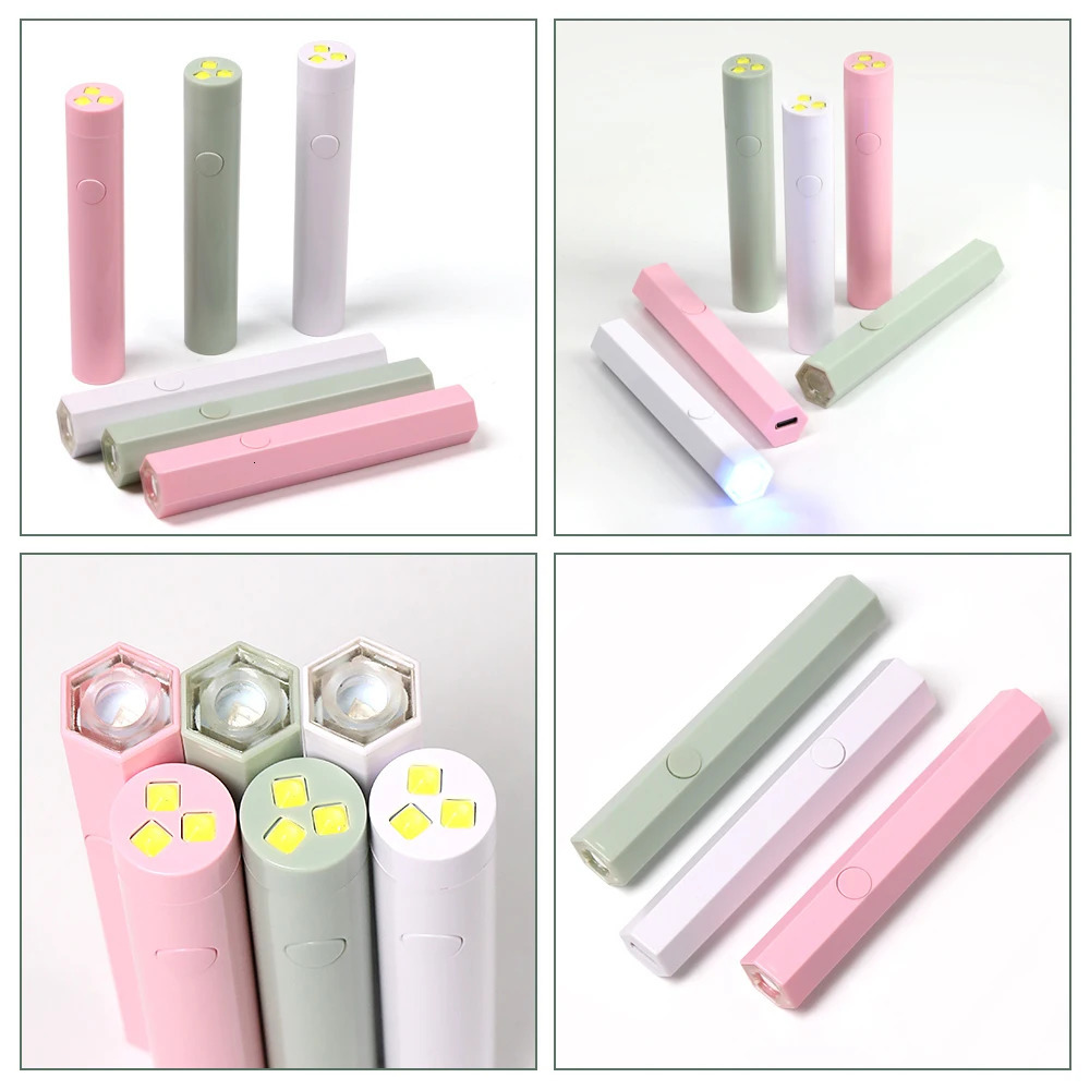 HALAIMAN Mini Portable Flashlight Nail Dryer Uv Led Lamp For Gel Nails Polish Drying Lamp Manicure Nail Art Tools Machine 240713