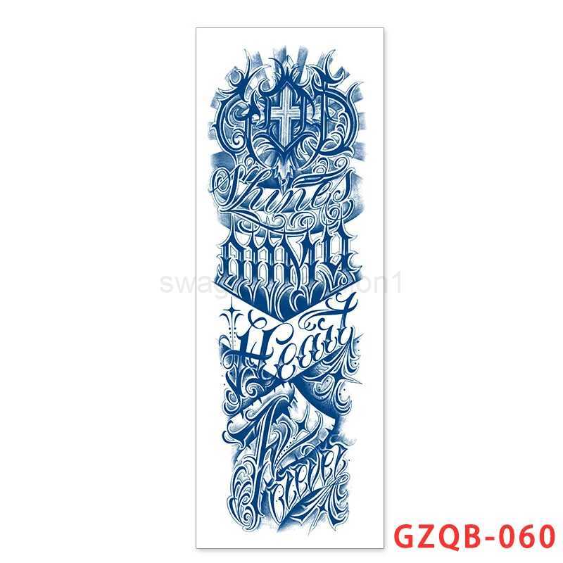 Large Full Arm Waterproof Temporary Tattoo Sticker Lasting Tattoo Sticker Tiger Wolf Body Art Personality Fake Tattoo Women MenB240713